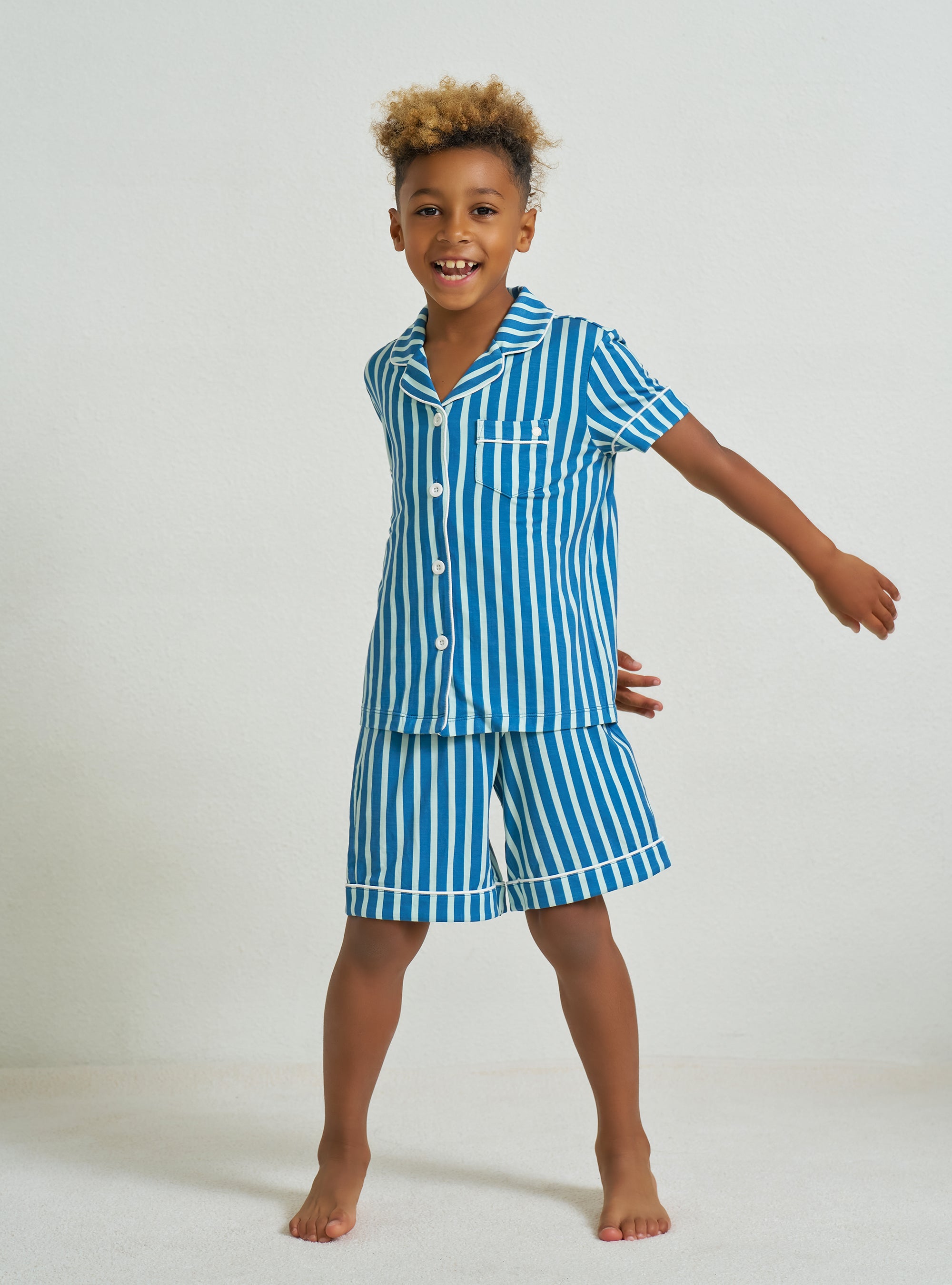 Kids' Shorts Button-Up Set
