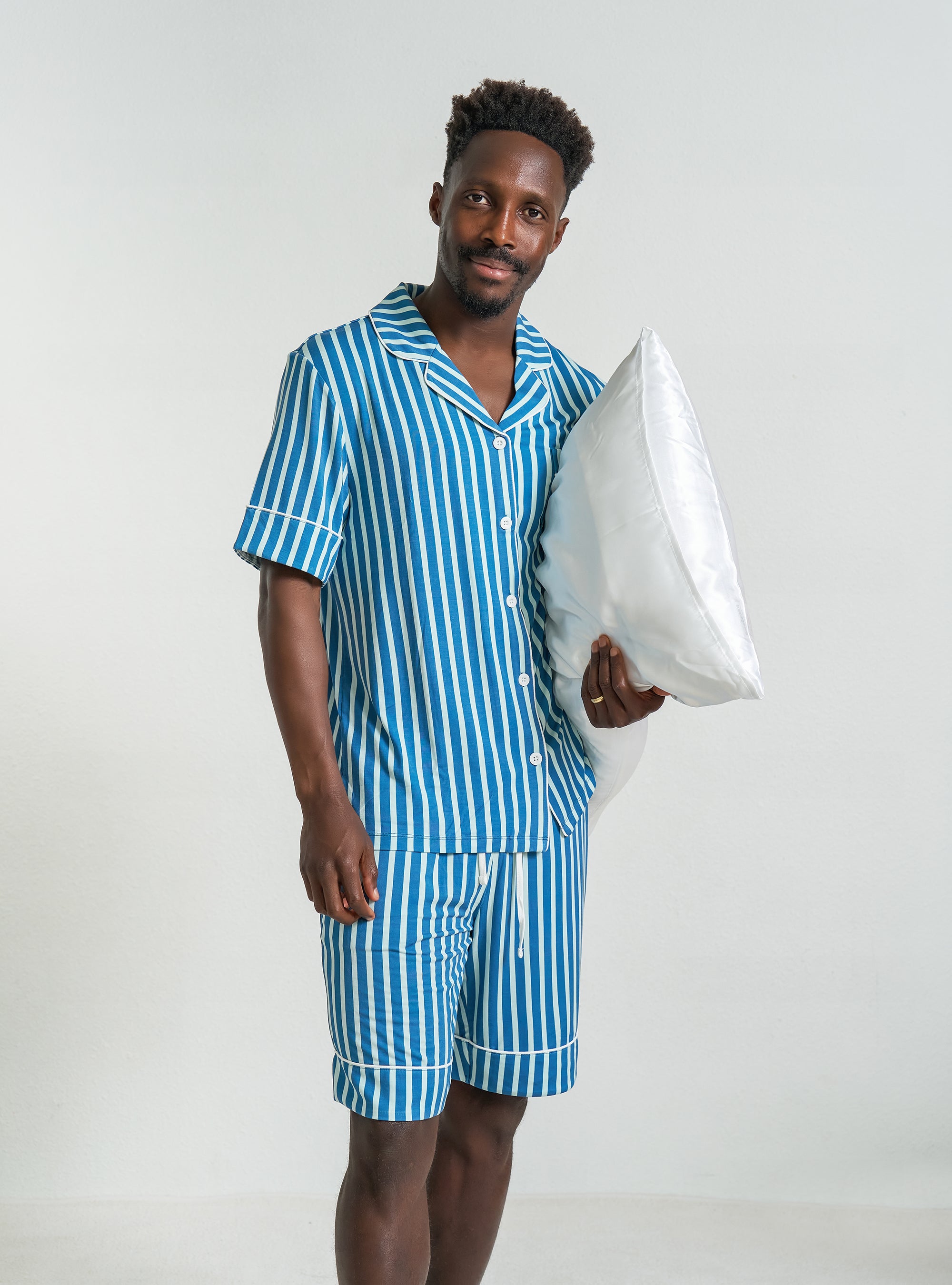 Men's Shorts Button- Up Set