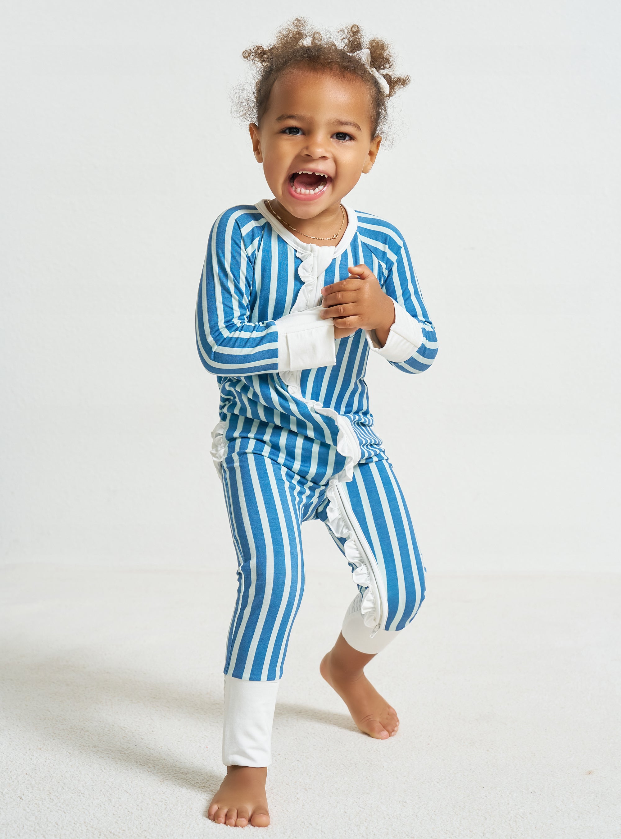 Zipper Romper with Ruffles