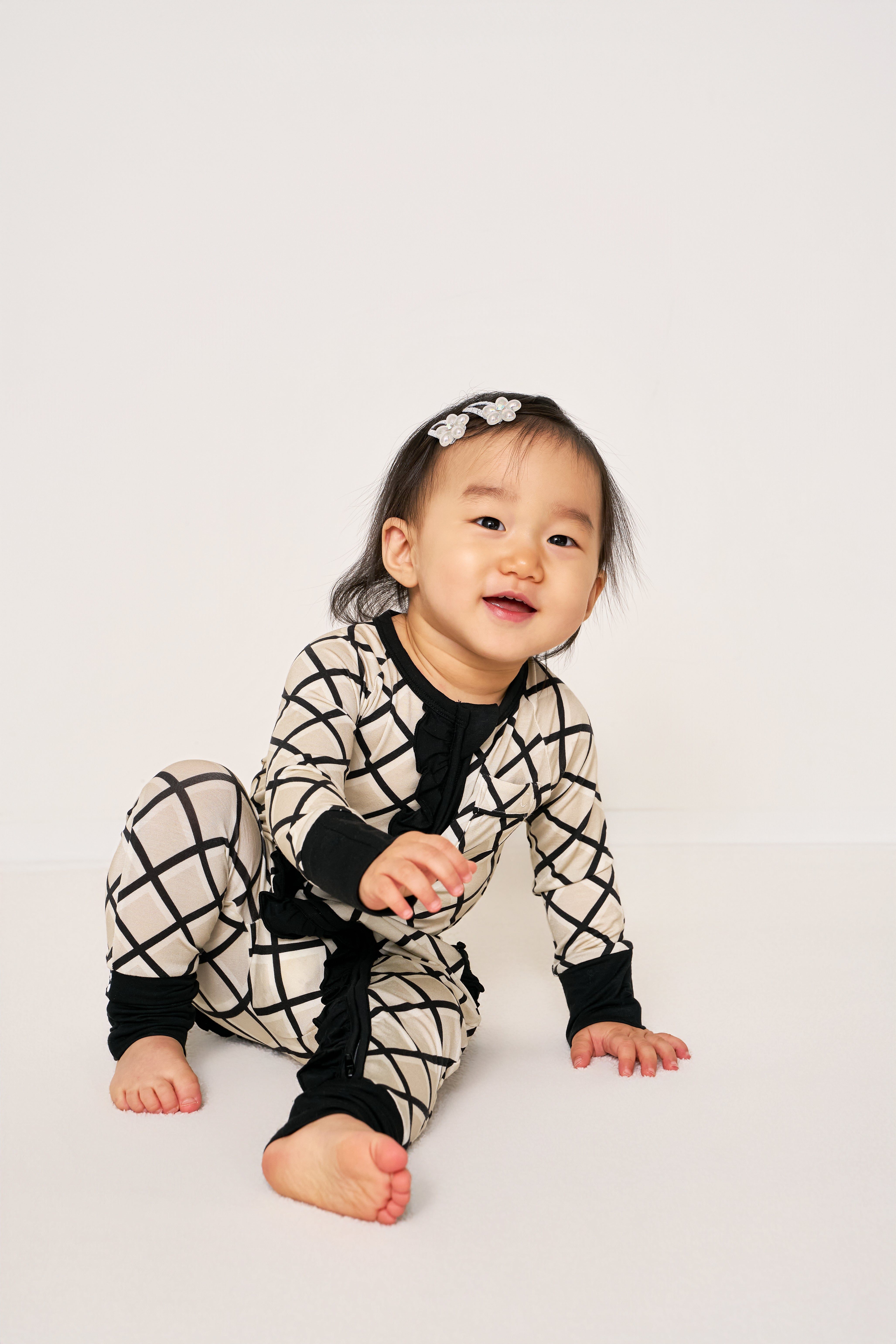 Zipper Romper with Ruffles