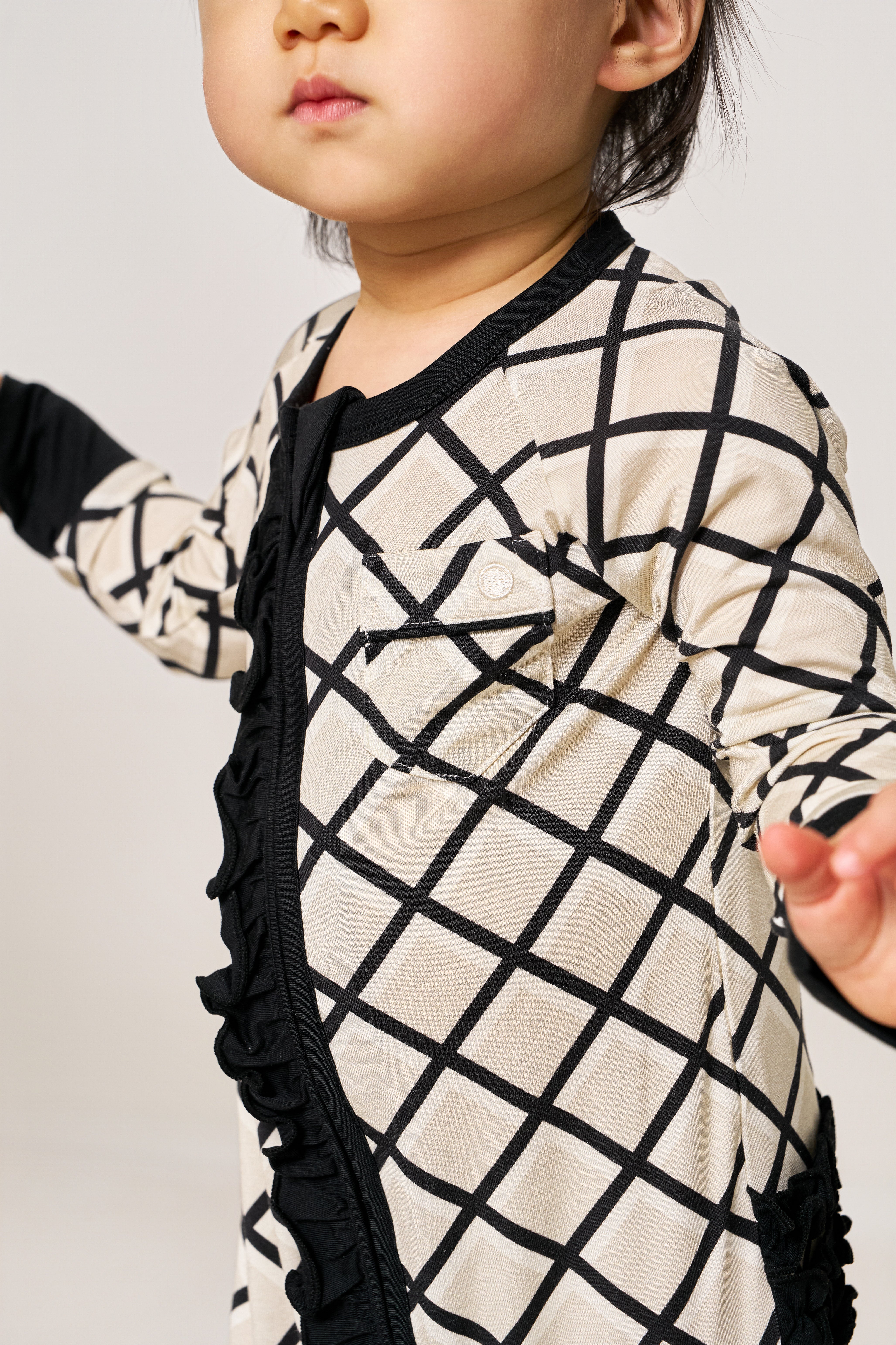 Zipper Romper with Ruffles