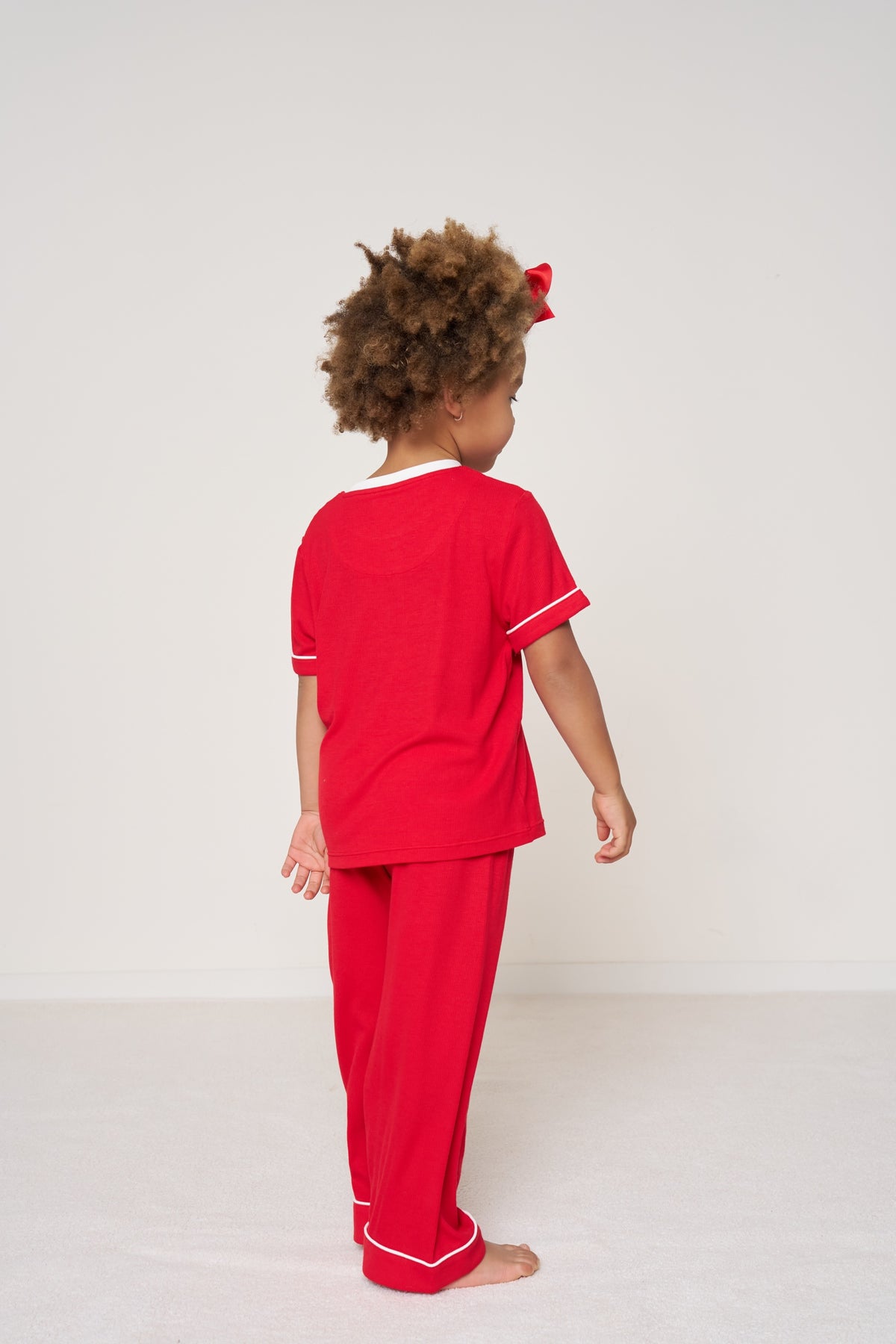 Kids' Pocket T-Shirt Set Christmas - Candy Cane Ribbed Bamboo