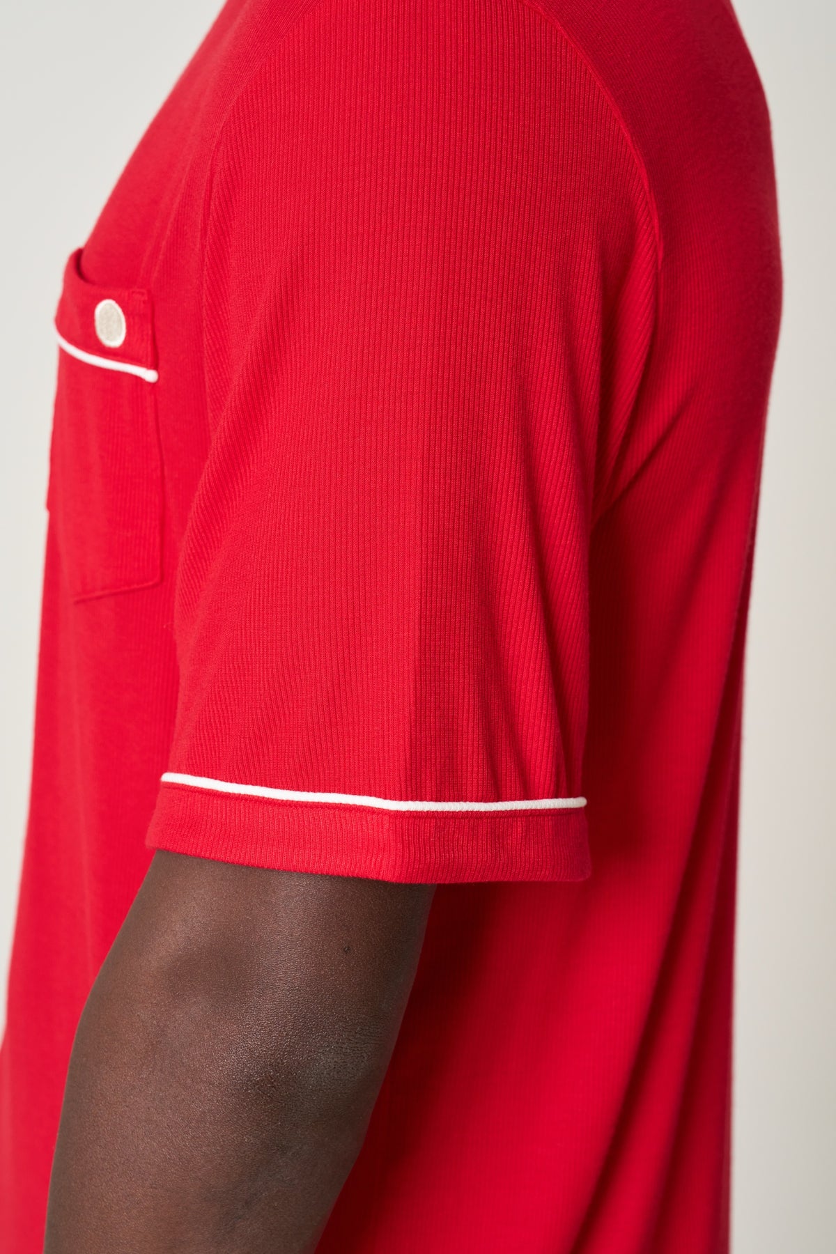 Men's Pocket T-Shirt Set Christmas - Candy Cane Ribbed Bamboo