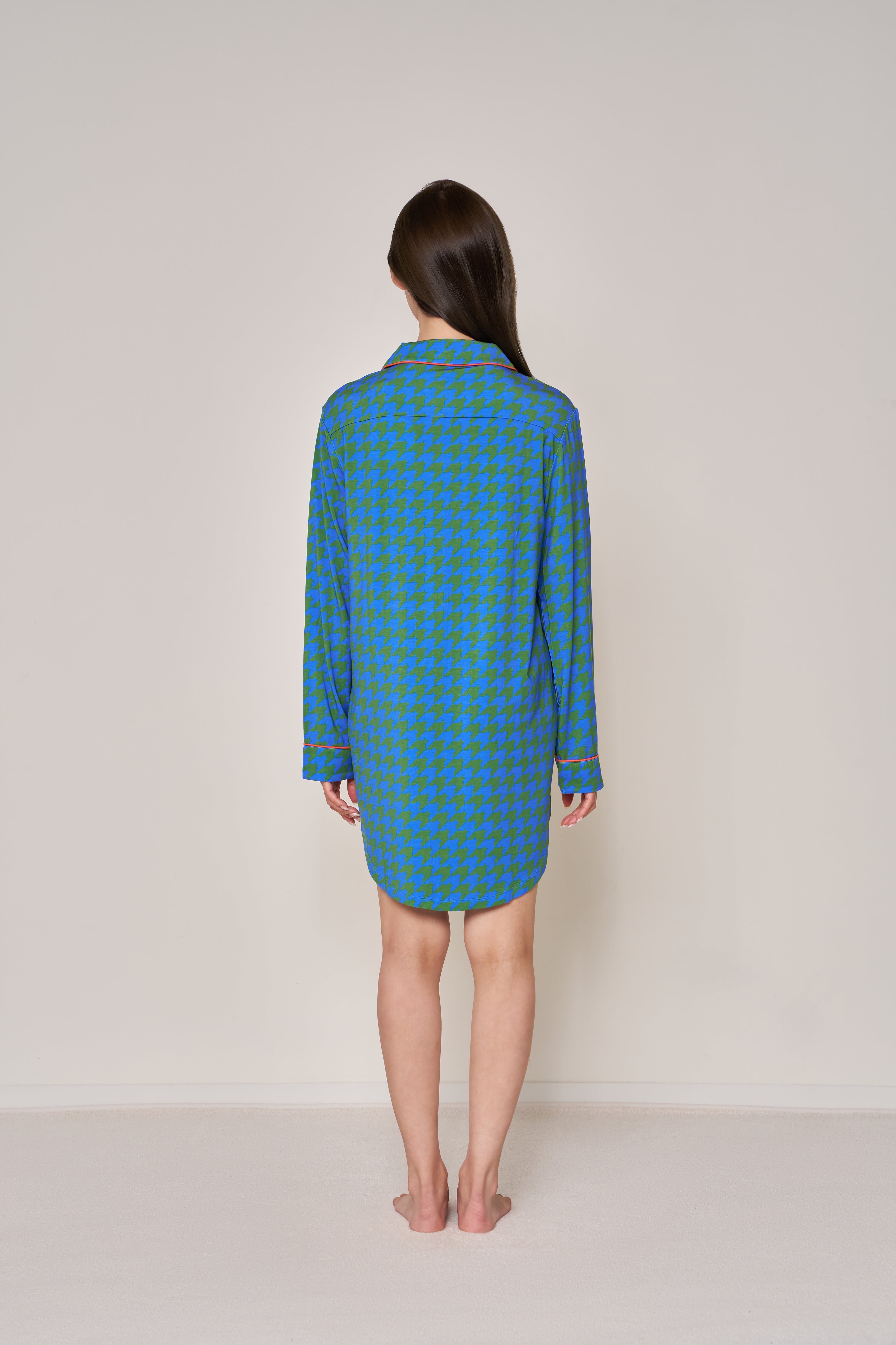 Long Button-Up Sleep Shirt
