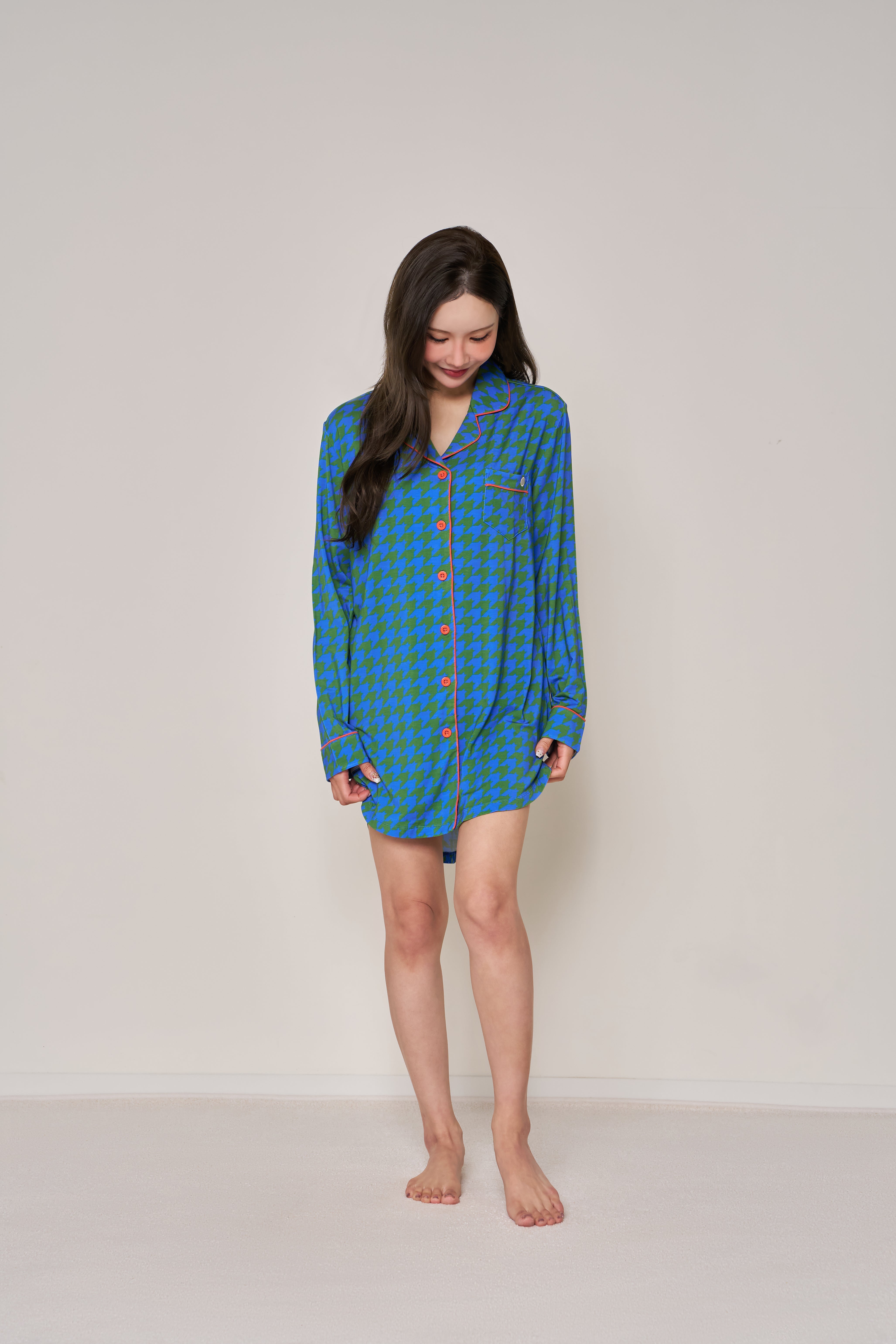 Long Button-Up Sleep Shirt