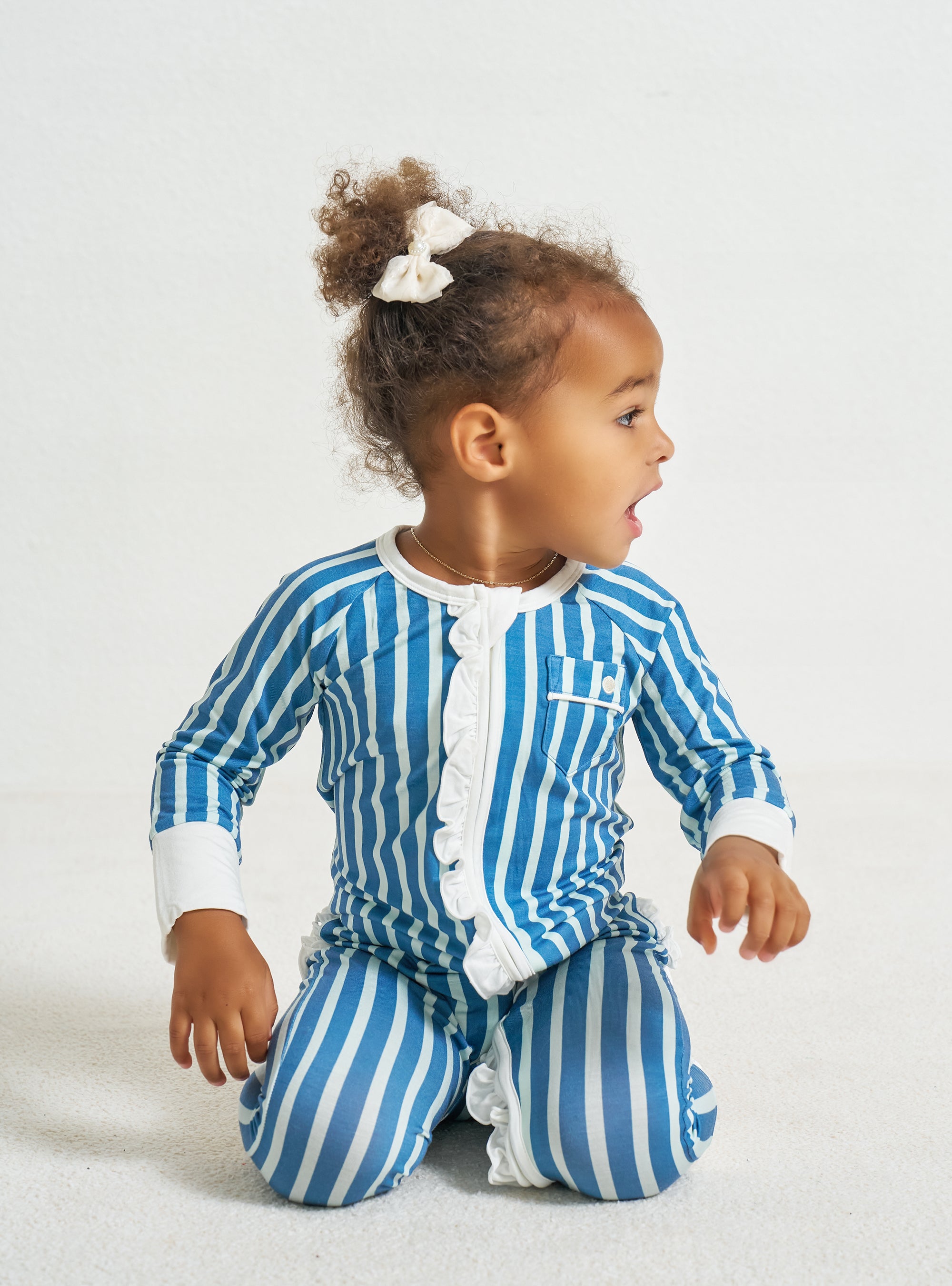 Zipper Romper with Ruffles