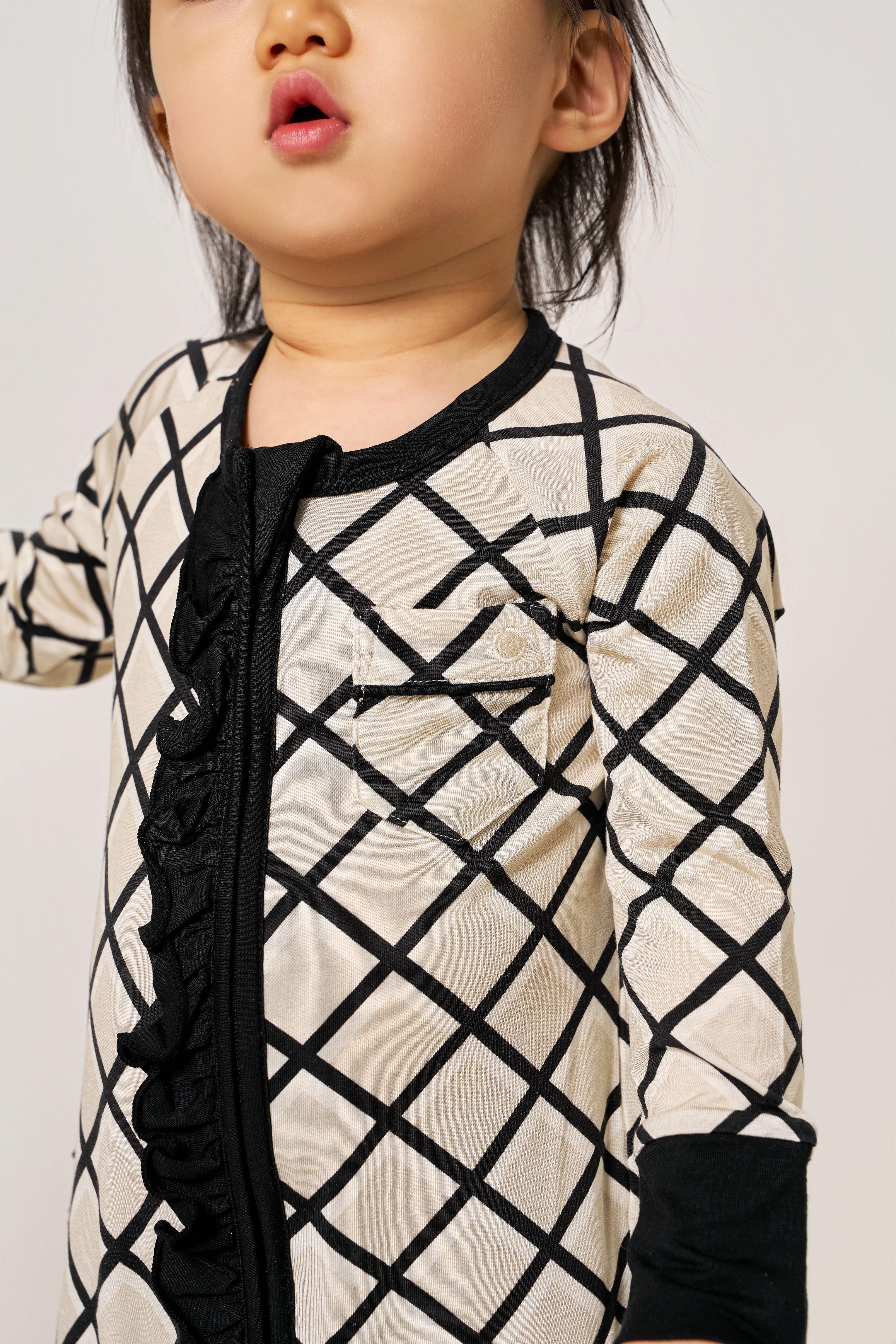 Zipper Romper with Ruffles