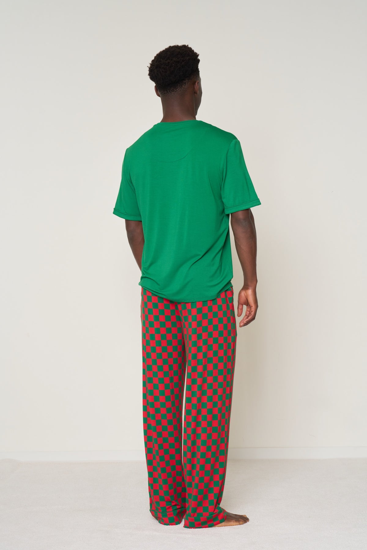 Men's Pocket T-Shirt Set Christmas - Merry Checkmate TENCEL™ Modal