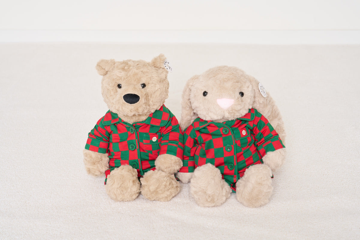 PEARLYpals Button-Up Set Christmas - Merry Checkmate TENCEL™ Modal